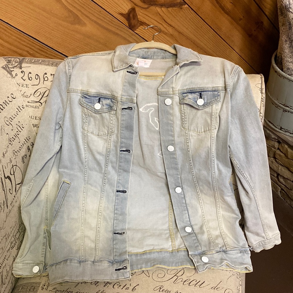 Lularoe unicorn blue Jean jacket